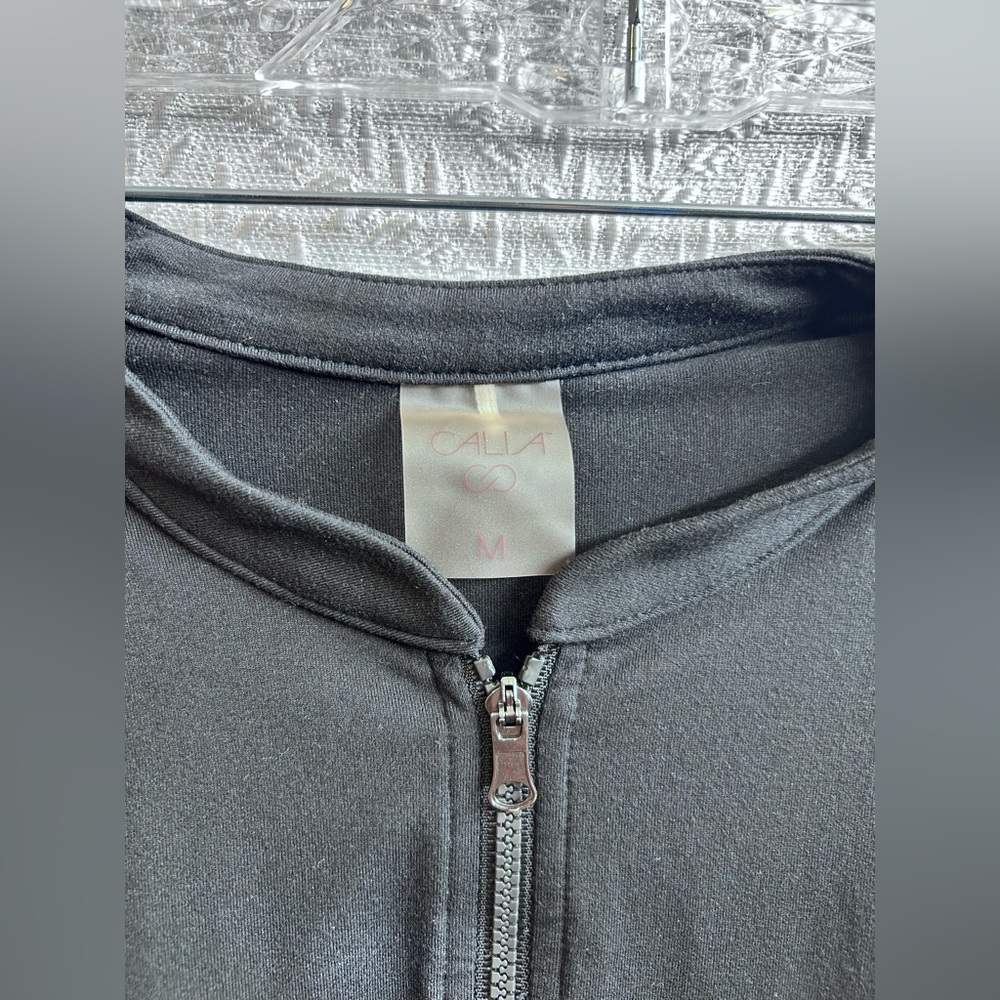 CALIA by Carrie Underwood Black Quarter-Zip Mesh Panel Tennis/Golf Dress - Picture 7 of 8